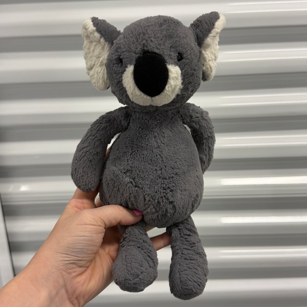 Jellycat Bashful Koala Retired Rare Gray Excellent Plush Stuffed Animal Kids